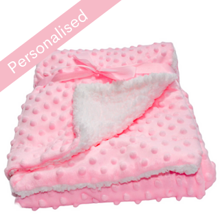 Personalised Deluxe Baby Blanket - Pink image